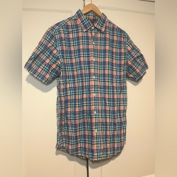 Other - Gap Slim Fit Plaid Short Sleeve Button Up